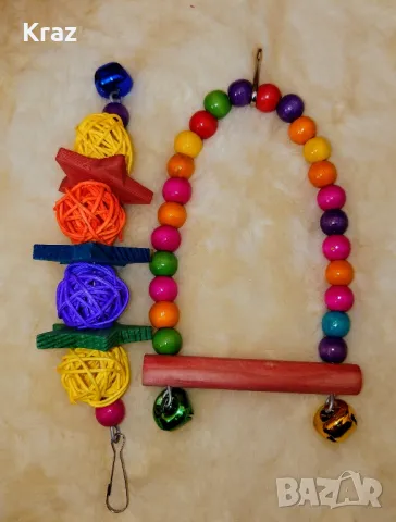 Дървени играчки за папагали, снимка 1