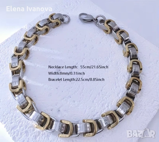 Гривна от медицинска стомана, снимка 2 - Гривни - 53236057