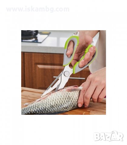 МУЛТИФУНКЦИОНАЛНА ДОМАКИНСКА НОЖИЦА 7 В 1 И МАГНИТНА СТОЙКА - код 1678, снимка 11 - Други стоки за дома - 33990599
