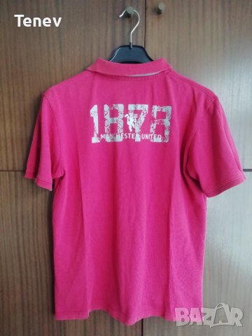 Manchester United 1878 Official Merchandise поло памучна мъжка тениска размер L Манчестър Юнайтед , снимка 2 - Тениски - 41191130