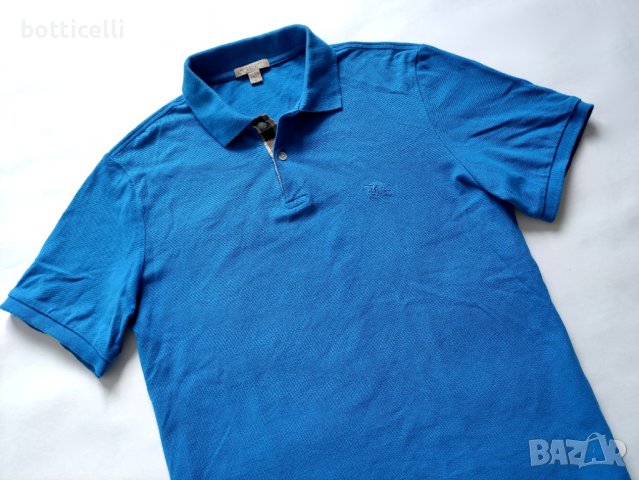 Burberry Cotton Polo Shirt Logo Men’s - L - оригинална мъжка тениска , снимка 3 - Тениски - 41191491