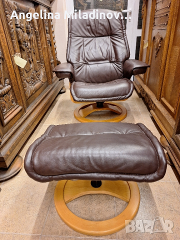 фотьойл, кресло от естествена кожа със зони за релакс , снимка 4 - Дивани и мека мебел - 44827211