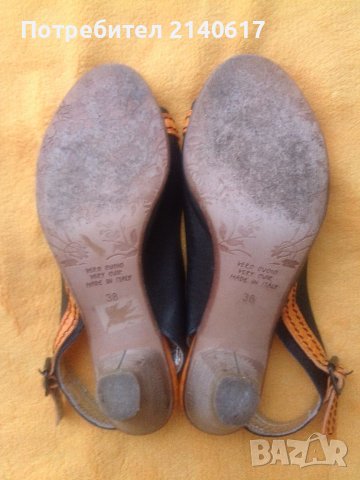 Италиански сандали L'IDEA 100% естествена кожа,N:38, снимка 6 - Сандали - 41442571