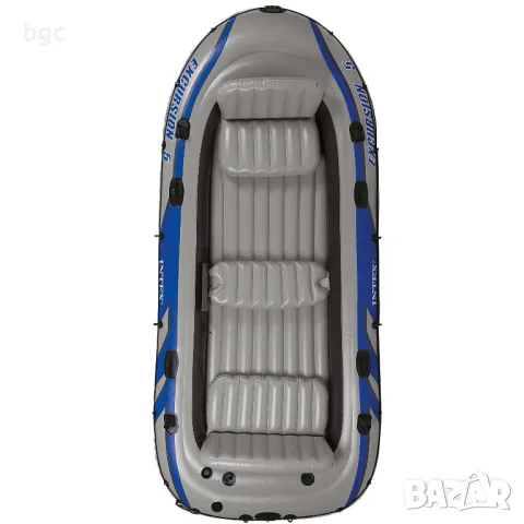 НОВА Надуваема лодка Intex Excursion 5, Помпа + Гребла, 3.66 м x 1.68 м - 24 месеца гаранция, снимка 3 - Водни спортове - 49271537