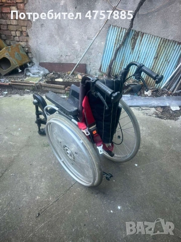 инвалидна количка "Meyra" със стойка за ляв крак, снимка 6 - Инвалидни колички - 53746166