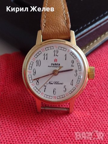 Механичен колекционерски часовник RUHLA ANTI-MAGNETIC с позлата 30096 , снимка 4 - Антикварни и старинни предмети - 40755203