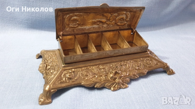 Старинен бронзов писалищен аксесоар, снимка 3 - Антикварни и старинни предмети - 52791932