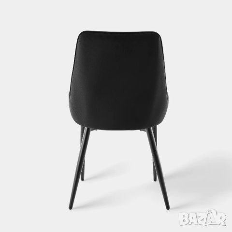 Трапезни столове с дамаска от кадифе, к-кт от 2 бр. C-U-DC-B0348GY, снимка 5 - Столове - 42394692