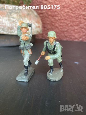 Стари фигурки войници от 30-те год на миналия век.Втора световна германци Elastolin Lineol