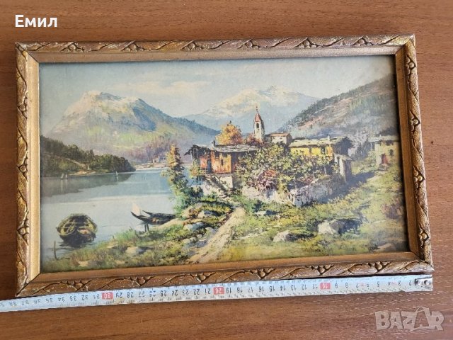 Антикварна репродукция в рамка , снимка 2 - Колекции - 44303150