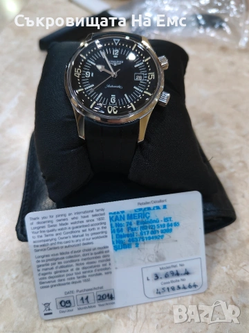 Longines Heritage Legend Diver Black Dial Rubber 42 mm Men's Watch L3.774.4.50.9