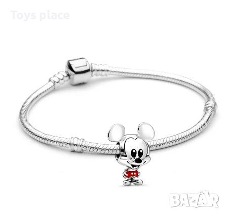 Disney Гривна тип Пандора с Талисмани Лило и Стич Lilo and Stitch Minnie mouse Мини Маус , снимка 3 - Гривни - 51725791