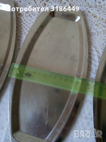 Овални чинии алпака от Соц.време, снимка 4 - Чинии - 34229468