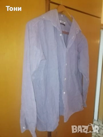 Нова Мъжка Риза с Яка и Дълъг Ръкав М, снимка 2 - Ризи - 53728891
