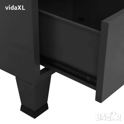 vidaXL Индустриален скрин за съхранение, антрацит, 70x40x115 cм, метал, снимка 8 - Скринове - 56147170