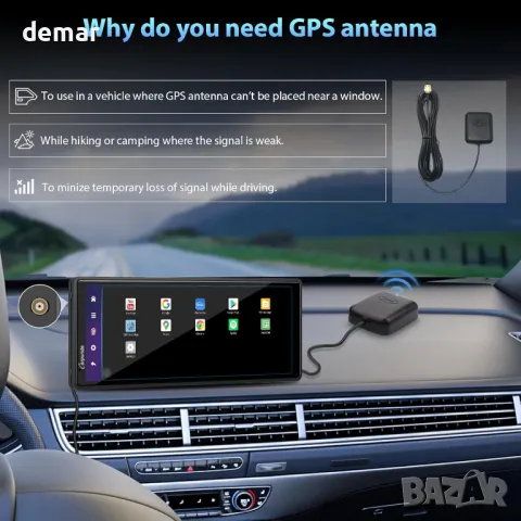 CARPURIDE W102plus, 10.26 инча безжичен CarPlay и Android Auto 4+64GB 8-ядрен, снимка 6 - Аксесоари и консумативи - 49859225