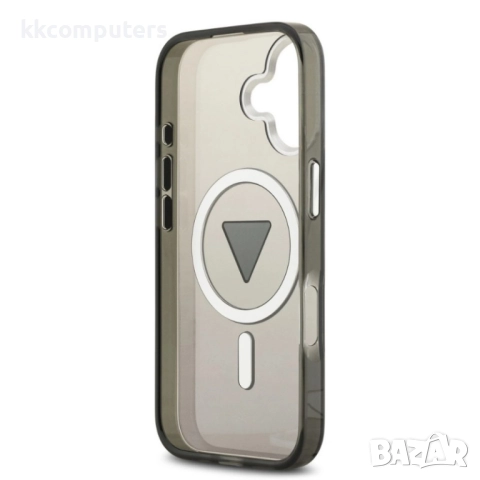 Оригинален кейс Guess IML Gradient Triangle Logo, За iPhone 17 (6.3), Черен и Протектор, снимка 6 - Калъфи, кейсове - 52288659