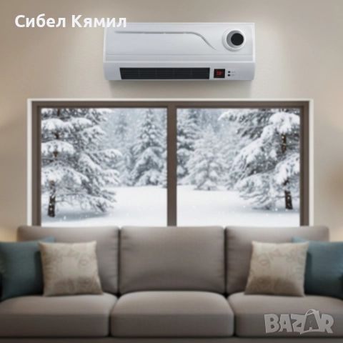 Отоплителна печка за стена Rosberg R51973A – 2000W, дистанционно управление и LED дисплей, снимка 2 - Отоплителни печки - 51836388