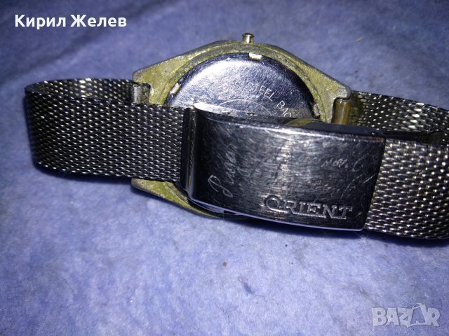 ORIENT AAA Crystal 21 JEWELS Стар МАРКОВ ЯПОНСКИ МЕХАНИЧЕН ЧАСОВНИК с Неръжд СТОМАНЕНА ВЕРИЖКА 36571, снимка 13 - Антикварни и старинни предмети - 39892680