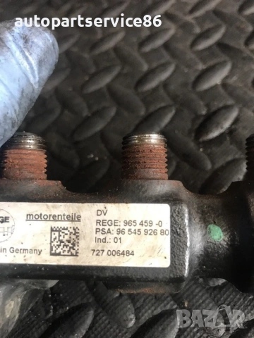 Горивна рейка с датчик за Peugeot Berlingo, Partner 1.6 HDI (2007) 9654592680 , снимка 2 - Части - 53835124