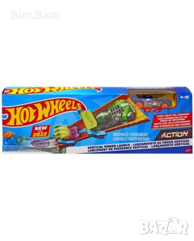 Писта с количка с изстрелвачка Hot Wheels Action - Vertical Power Launch