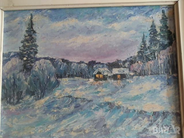 картина-зимен пейзаж, снимка 2 - Картини - 36482181