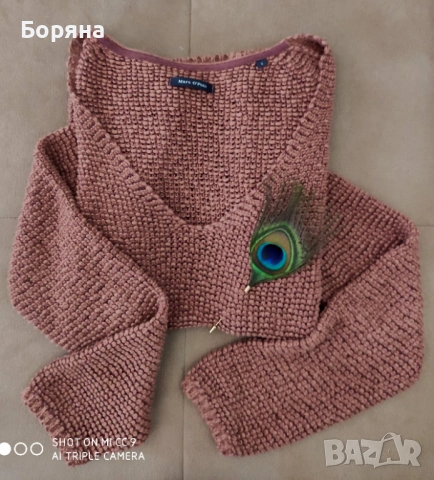 Marc O'Polo кафяв пуловер памук, снимка 3 - Блузи с дълъг ръкав и пуловери - 53274579