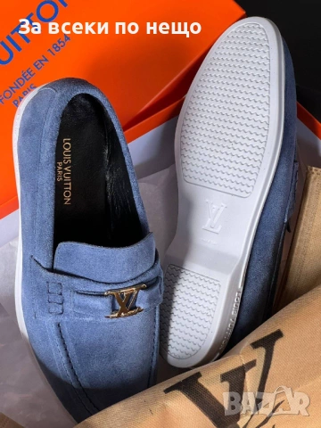 Louis Vuitton Мъжки Ежедневни Обувки Естествена кожа Луис Витон - Налични Различни Цветове Код E1278, снимка 9 - Ежедневни обувки - 53756265