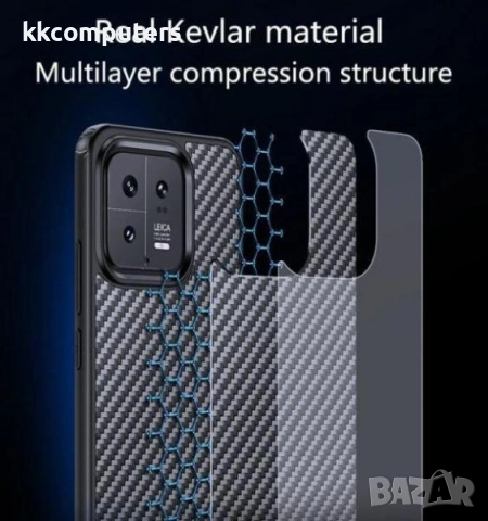 Калъф Wlons Kevlar MagSafe + стойка / Черен / за iPhone 16 Plus 6.7 Баркод : 3133036, снимка 3 - Калъфи, кейсове - 52433699
