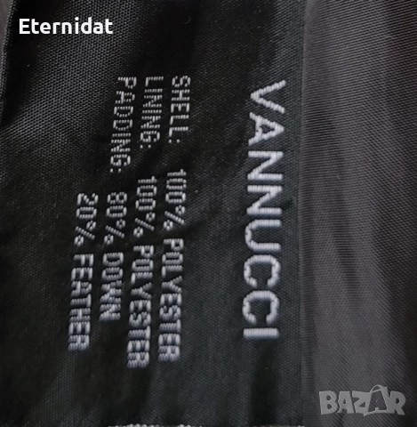 Черно зимно яке с качулка гъши пух VANNICCI , снимка 13 - Якета - 52142618