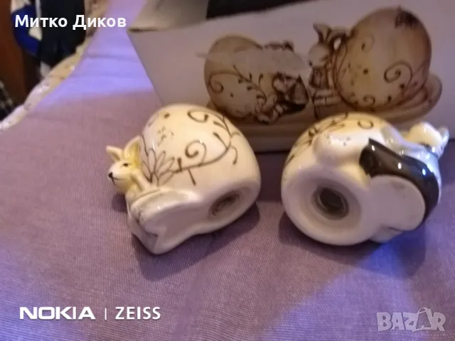 Порцеланови солнички зайчета 2 броя нови, снимка 3 - Аксесоари за кухня - 49065808