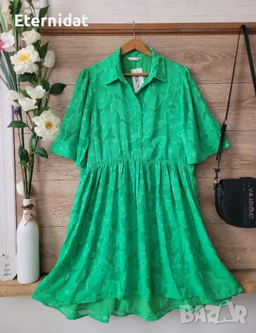 Зелена разкроена рокля ELLOS , снимка 5 - Рокли - 49829974