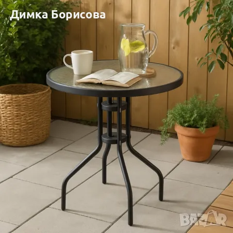 Maca Muhler 60xH74cm, стъклен плот, снимка 1