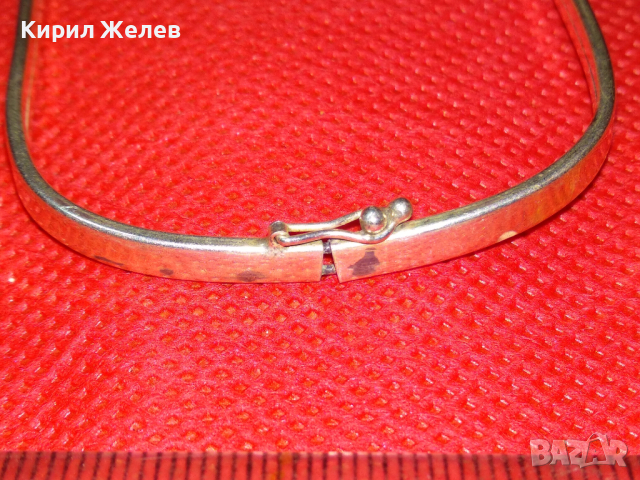 СТАРА АНГЛИЙСКА РЕТРО СРЕБЪРНА ГРИВНА СРЕБРО 925 ФИНА РЪЧНА МАЙСТОРСКА ИЗРАБОТКА 41885, снимка 11 - Гривни - 44611508