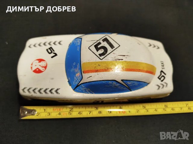 СТАРА РЕТРО СОЦ УНГАРСКА ЛАМАРИНЕНА ИГРАЧКА КОЛА TAXI LEMEZ, снимка 7 - Антикварни и старинни предмети - 49063995