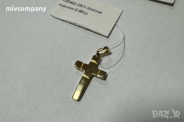 Златна Висулка "Кръст" 0.96гр , снимка 4 - Колиета, медальони, синджири - 52454747
