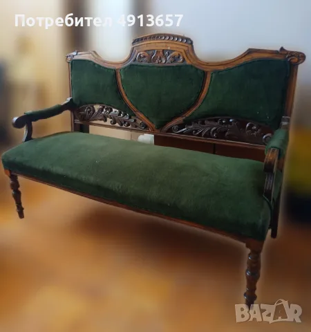 Комплект антични мебели, снимка 3 - Дивани и мека мебел - 55743109