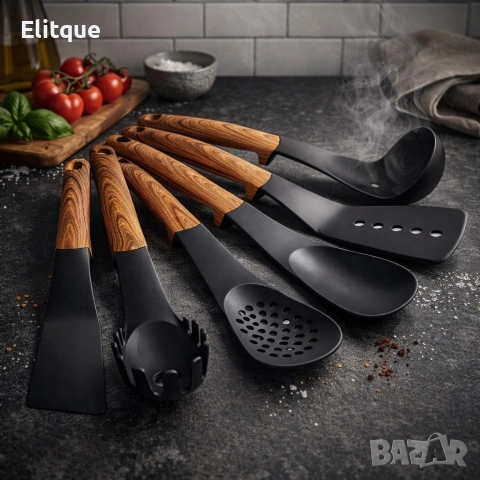 Комплект 12 части кухненски прибори със стойка Cheffinger , снимка 9 - Форми - 53180280