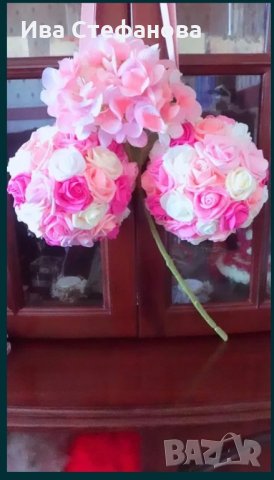 Топки от постоянни рози за празника на влюбените Свети Валентин романтичен подарък , снимка 3 - Изкуствени цветя - 35706716