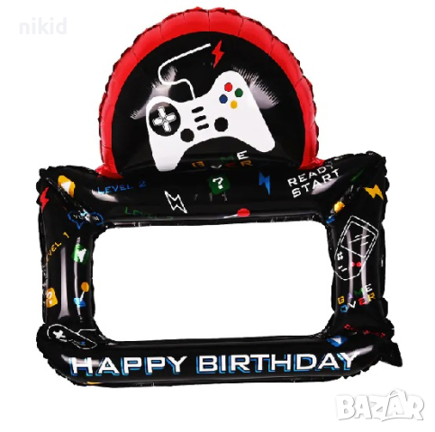 Джойстик видео игра конзола Фото Рамка балон Селфи снимки фолио фолиев балон хелий въздух парти