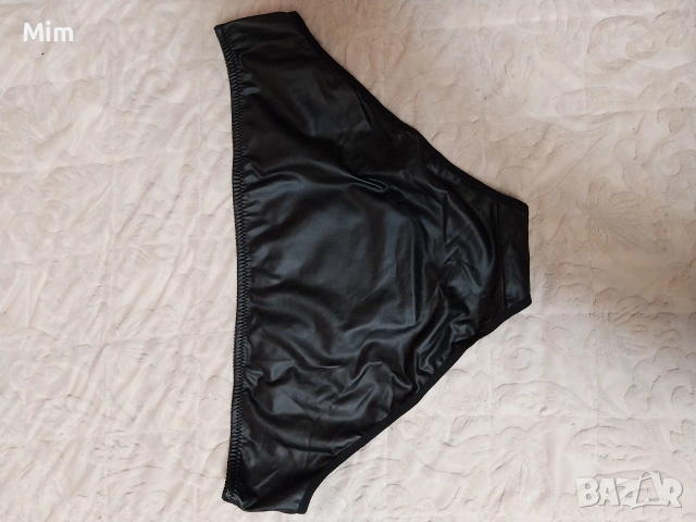 Резервирани 4XL Черна, еластична кожена бикина , снимка 7 - Бельо - 53332419