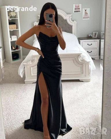 Официални сатенени рокли , снимка 3 - Рокли - 51388917