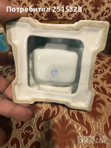 стар бълг порцеланов пепелник баба вида, снимка 3 - Колекции - 52442577