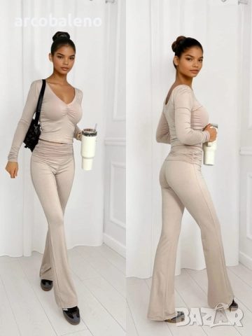 Дамски комплект от две части Lizzy, блуза и разкроени панталони, 5цвята , снимка 15 - Комплекти - 52997448