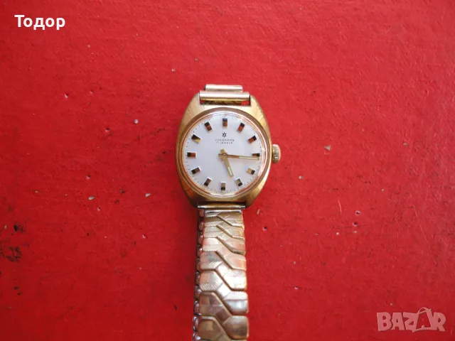 Дамски позлатен часовник Junghans 17 Jewels Germany, снимка 3 - Дамски - 56205021