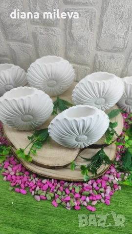 Вазички Маргаритки от гипсокерамика!!, снимка 15 - Декорация за дома - 51158796