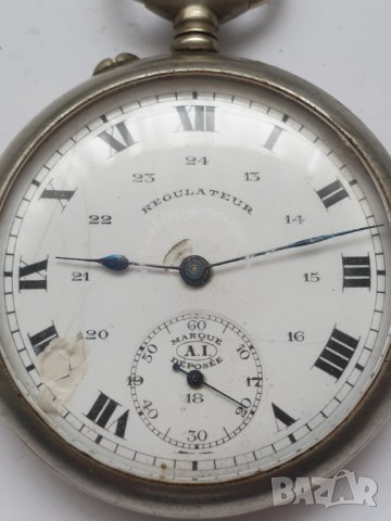 Джобен часовник Regulateur argentan marquet al deposee 48, снимка 4 - Антикварни и старинни предмети - 40939339