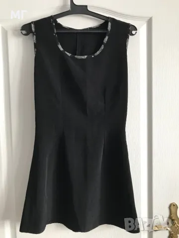 Черна къса рокля S р-р, снимка 2 - Рокли - 47972693