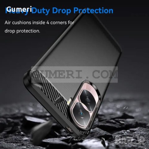 Honor 90 Lite Противоударен Силиконов Гръб Карбон, снимка 3 - Калъфи, кейсове - 42203799