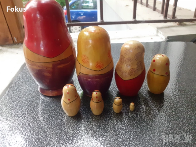 Стара руска кукла матрьошка 8 в 1, снимка 5 - Антикварни и старинни предмети - 53278726